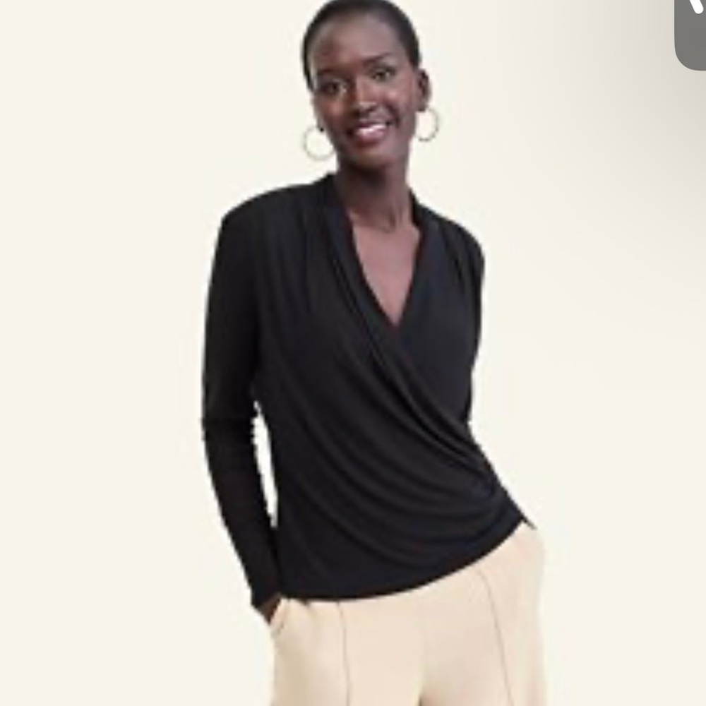 Black Women's Top Liverpool Blouse Shirts size XS light weight basic top